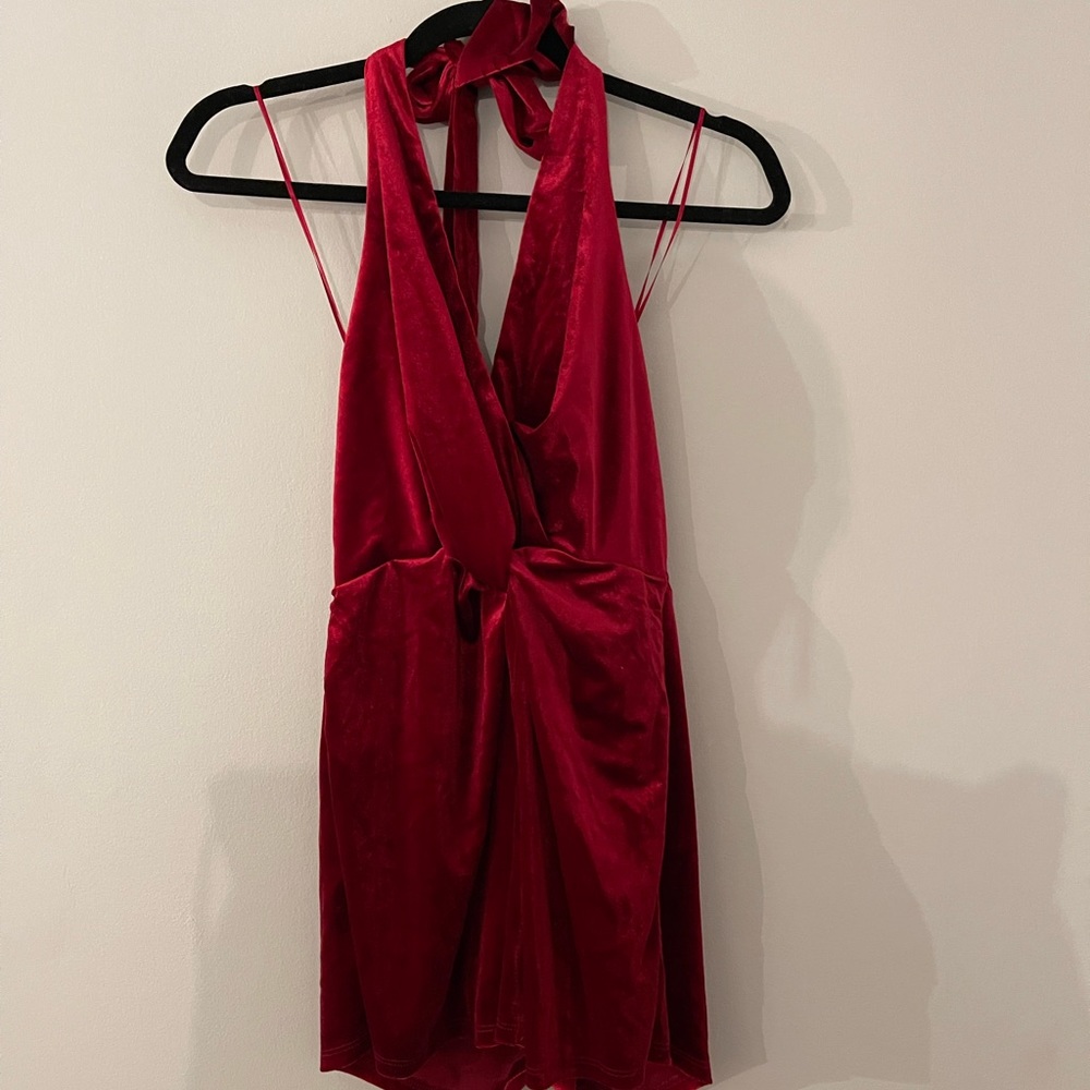 red velvet romper